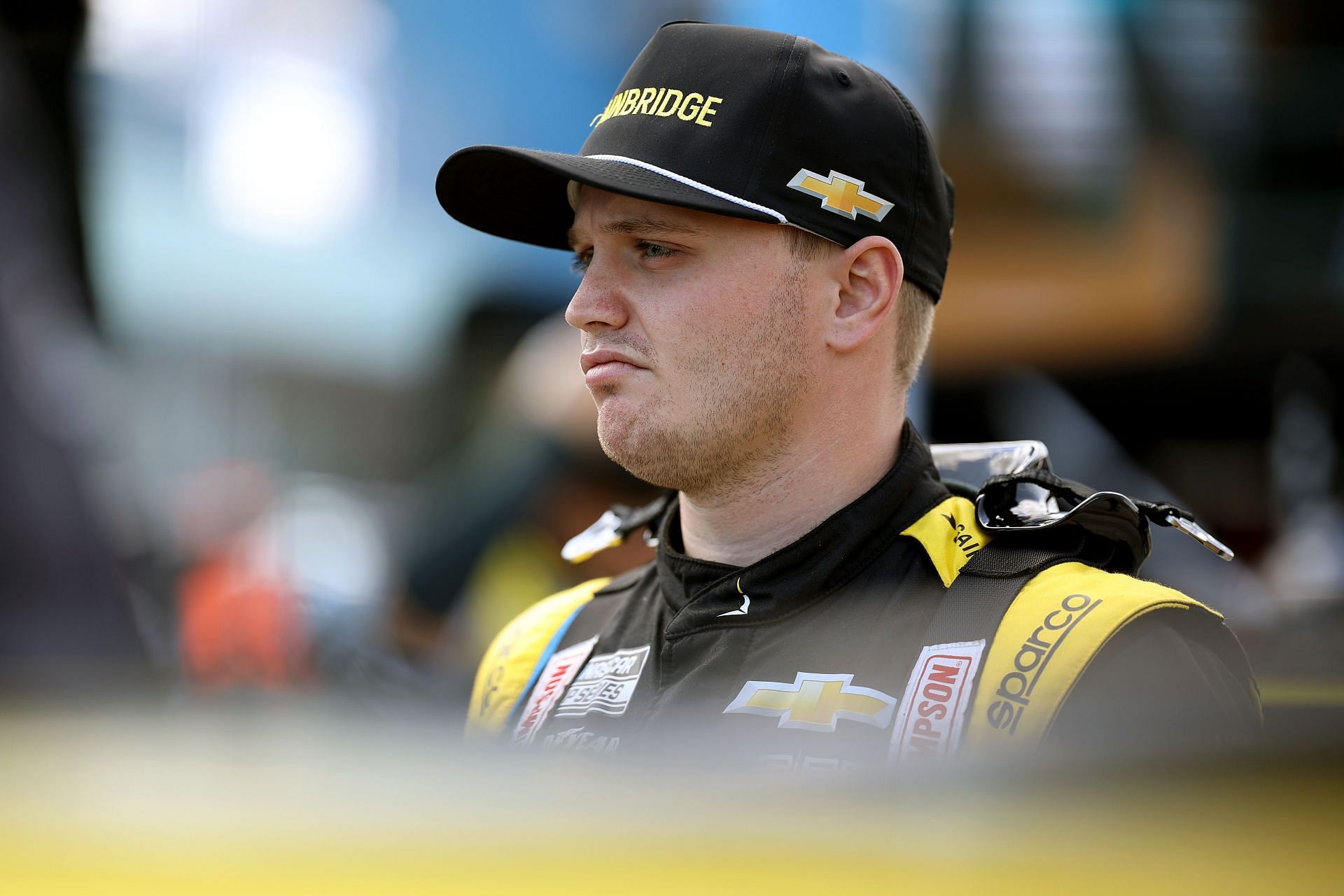 Justin Haley during the Cup Series Straight Talk Wireless 400. Source: Getty
